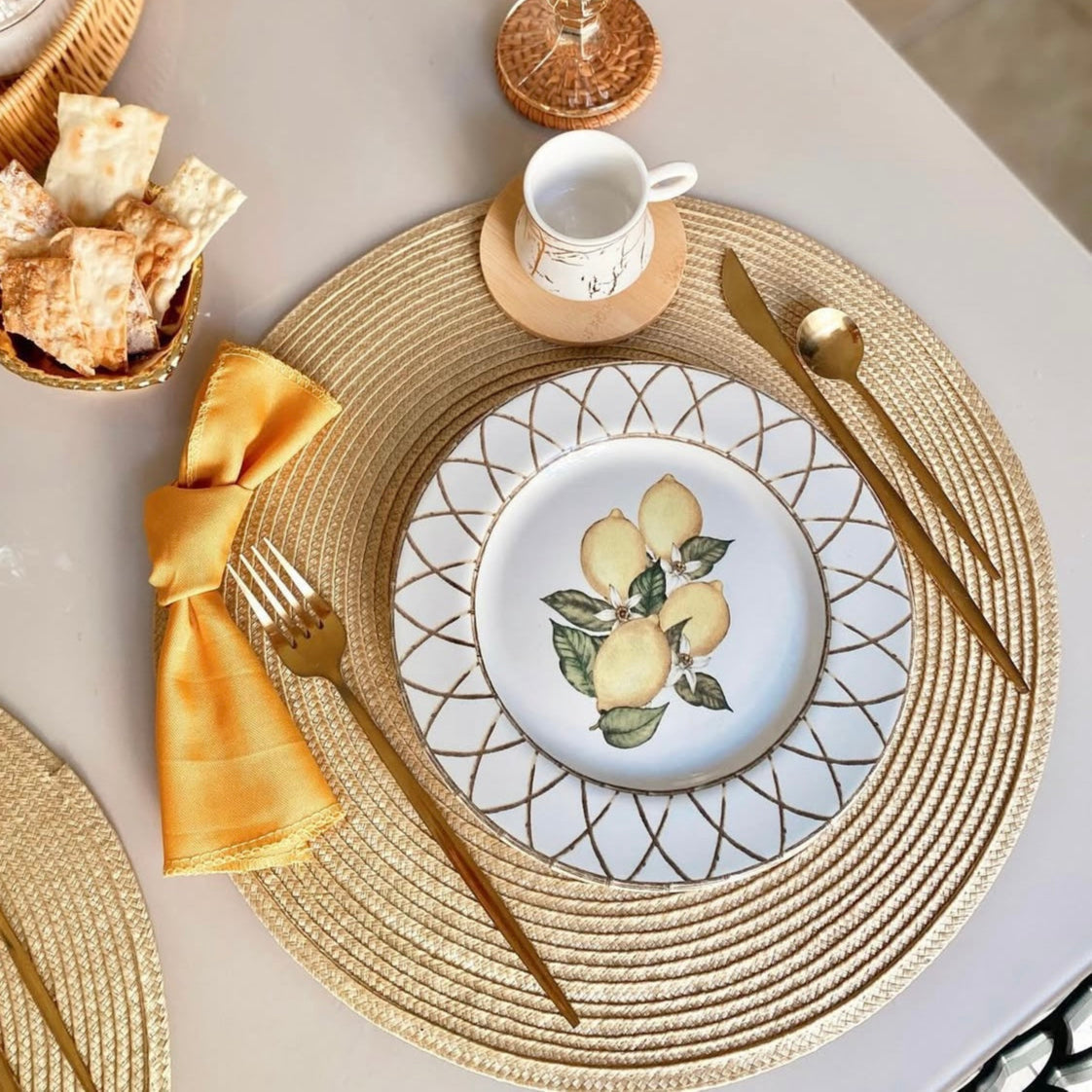 Conjunto de Talheres Dourados Gold Glamour – 24 Peças Inox para Mesa Posta Elegante