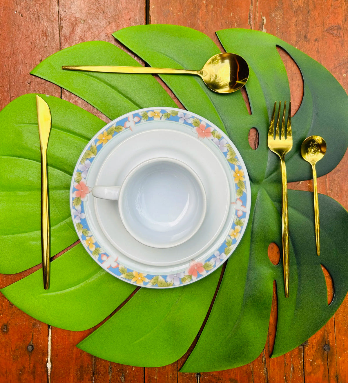 Conjunto de 24 Talheres Dourados Gold Glamour Em Aço Inox -Compre 1 Leve 2