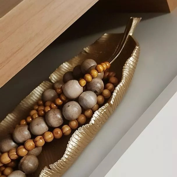 Centro de Mesa Formato Folha 66 cm – Decoração Sofisticada