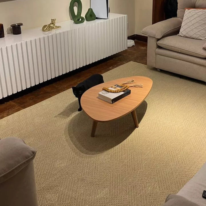 Mesa de Centro Orgânica 90x52cm em Madeira com Pés Palito – Design Moderno e Elegante na Cor Mel