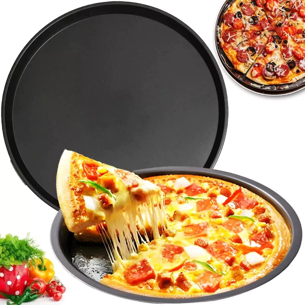 Formas de Pizza Antiaderentes kit 2 unid. 29cm — Praticidade e Sabor em Cada Receita!