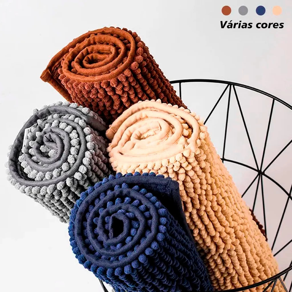Tapete de Banheiro Microfibra Macarrão Luxo – 40x60cm