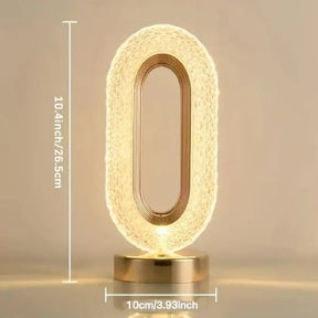 Luminária Mesa LED Cristal Luxo 3 Tons Touch -