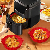 Forma de Silicone para AirFryer Reutilizável - Antiaderente, Fácil de Limpar e Mais Praticidade na Cozinha