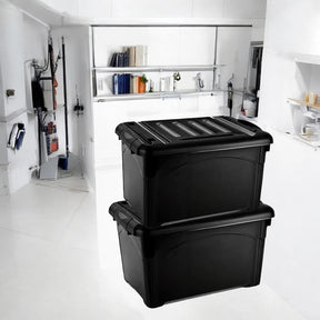 Caixa Organizadora Grande 95 Litros com Rodinhas - ideal para Roupas, Brnquedos e Organização da Casa