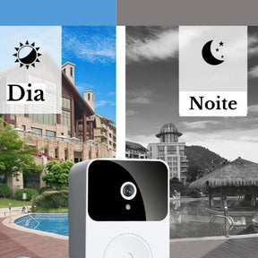 Campainha com Câmera Wi-Fi HD Sem Fio – Vídeo Porteiro Inteligente com App e Visão Noturna