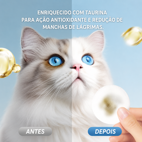 Lenços Umedecidos Para Limpeza De Olhos Pet Anti-Manchas Lacrimal Com Aloe Vera