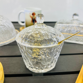 Conjunto de Queijeira + Manteigueira  + Açucareiro - Mesa Posta Lar Equipado