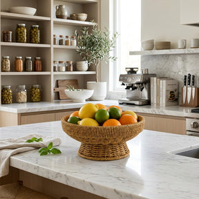 Fruteira de Mesa em Rattan Natural Paya M – Decoração Acolhedora e Sofisticada