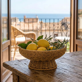 Fruteira de Mesa em Rattan Natural Paya M – Decoração Acolhedora e Sofisticada