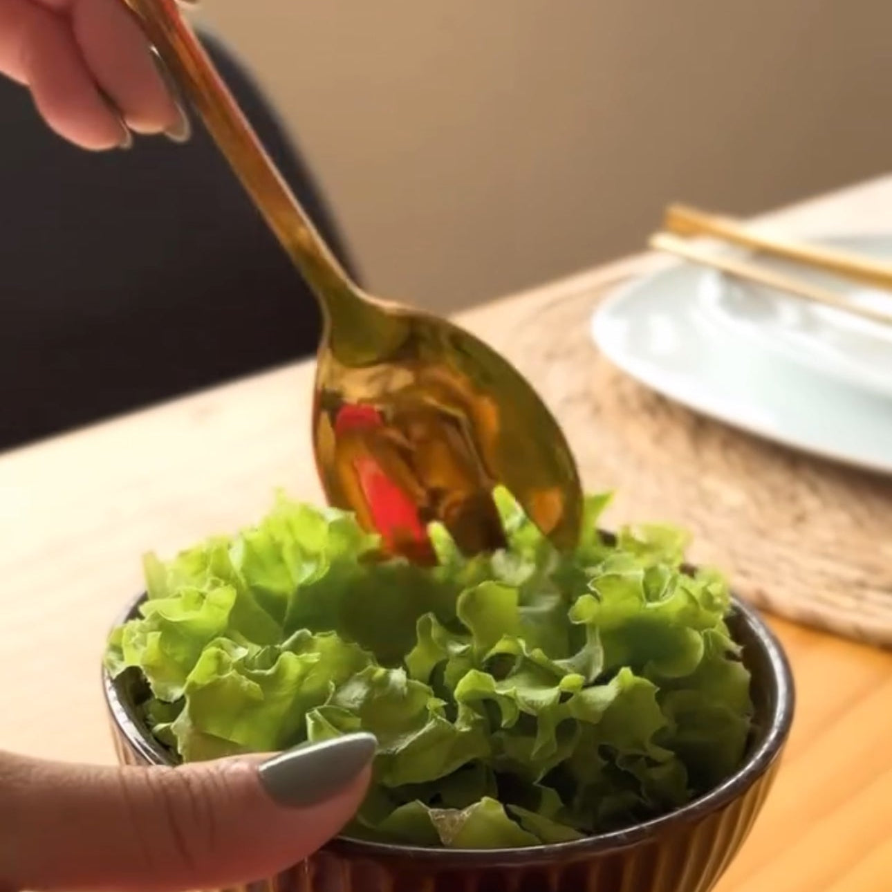 Kit de servir 6 utensílios Dourados de Aço Inox-GoldenServe™