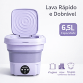 Mini Máquina de Lavar Dobrável 6,5L – Ideal para Roupas Pequenas, Bebê e Viagem