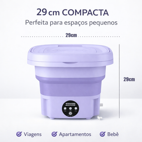 Mini Máquina de Lavar Dobrável 6,5L – Ideal para Roupas Pequenas, Bebê e Viagem