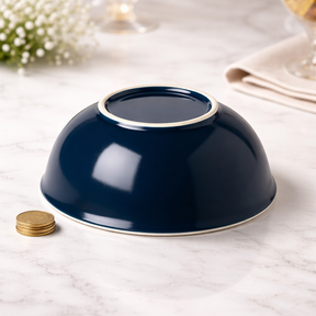 Jogo com 4 Bowls de Porcelana Decorativos – Estampa Geométrica Moderna | Mesa Posta Elegante | Lar Equipado