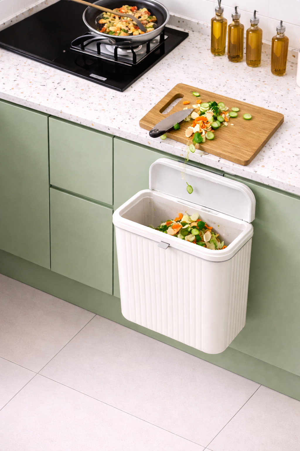 Lixeira Dobrável 9L l Prática, Compacta e Ideal para Cozinha e Banheiro -Lar Equipado