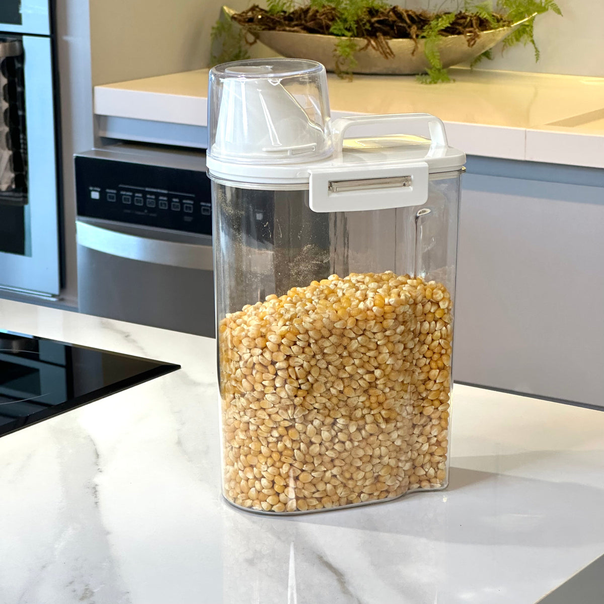 Pote Hermético 2,5L com Copo Medidor - Organização, Praticidade e Vedação Perfeita