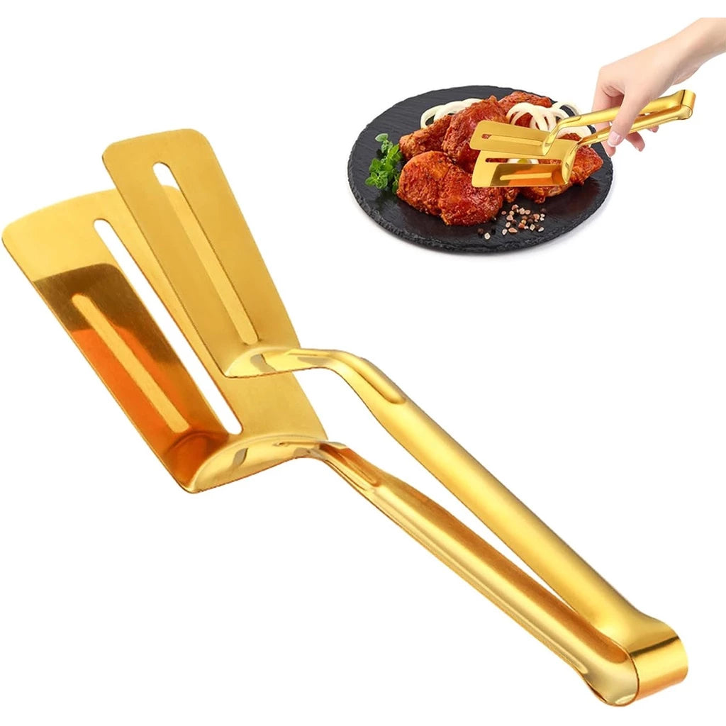 Pegador Dourado em Aço Inox – Elegância e Funcionalidade para Servir com Estilo- Lar Equipado