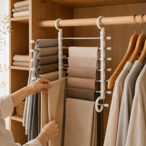 Cabideiro Organizador Multiuso 5 em 1 para Guarda-Roupa