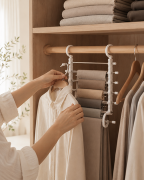 Cabideiro Organizador Multiuso 5 em 1 para Guarda-Roupa