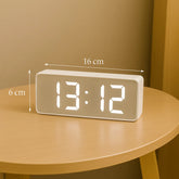 Relógio de Mesa Digital Decorativo Despertador LED Espelhado