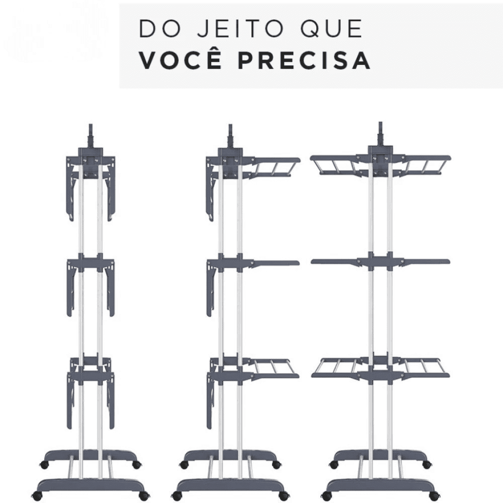 Varal 3 Andares | Organização Inteligente para Apartamentos