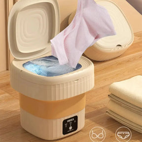 Mini Máquina de Lavar Dobrável 6,5L – Ideal para Roupas Pequenas, Bebê e Viagem