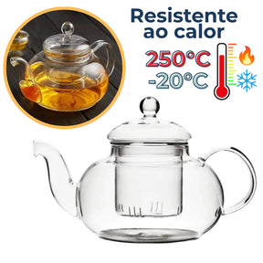 Chaleira  de vidro borossilicato Realeza - Lar Equipado