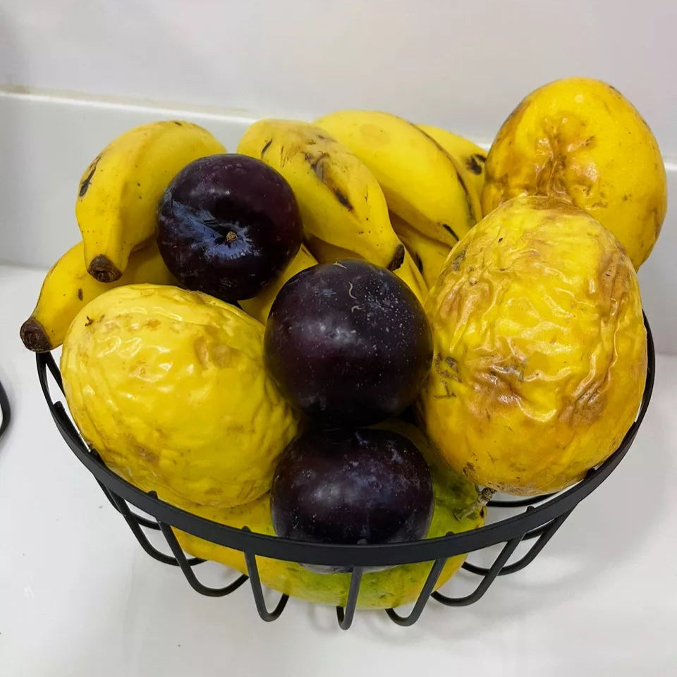 Fruteira de Mesa Rústica em Ferro e Bambu – Multiuso Elegante