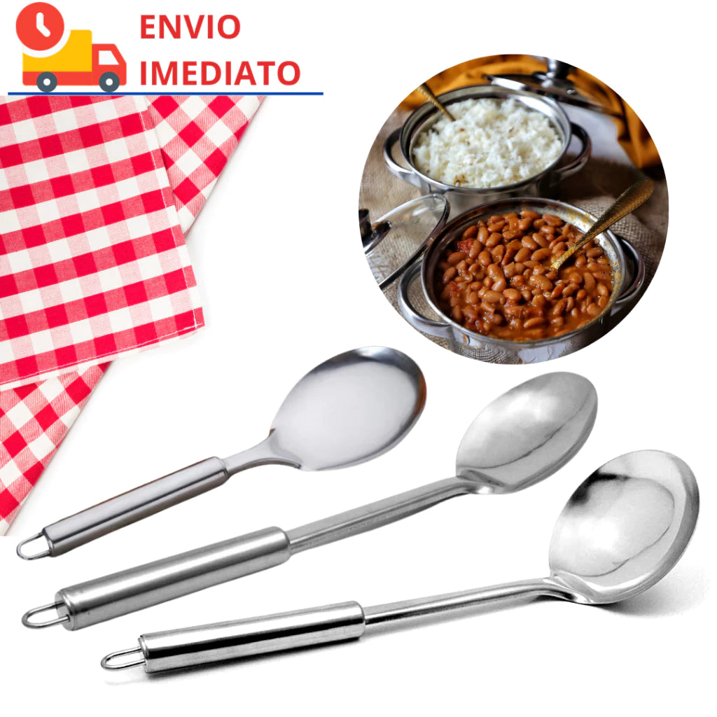 Utensílios Prata de Inox 8 peças – Sofisticação e funcionalidade para sua cozinha