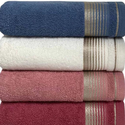 Kit 4 Toalhas de Banho Berlim 100% Algodão – 75x150cm | Maciez e Absorção Premium