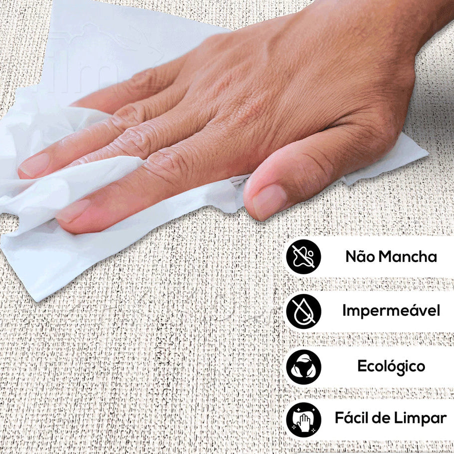 Kit 6 Jogo Americano Sousplat Ondulado Sisal Marfim + 6 Porta-Copos Impermeáveis – Lar Equipado