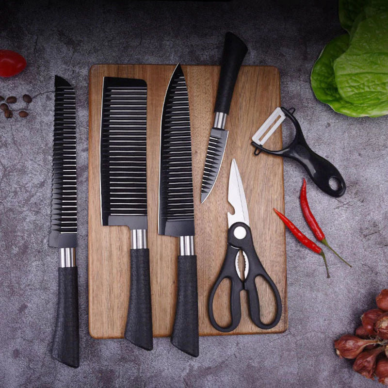 Jogo de Facas 6 Peças em Aço Inoxidável com Alta Durabilidade e Precisão para Cozinha