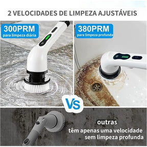 Escova  Elétrica  Recarregável 9 em 1