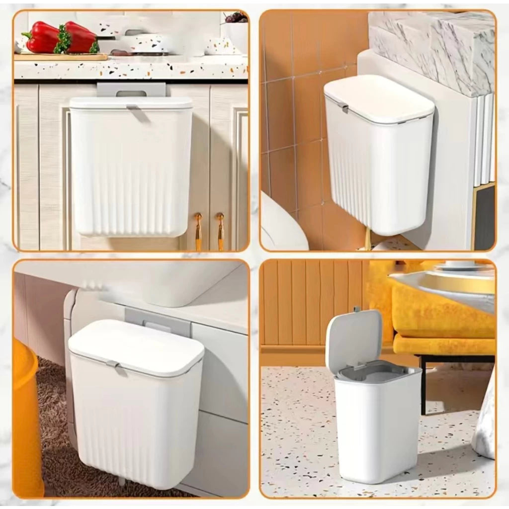 Lixeira Dobrável 9L LixoFlex  para Cozinha, Banheiro e Muito Mais -Lar Equipado