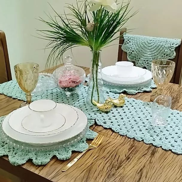 Coleção Encanto Dourado – Aparelho de Jantar e Chá em Vidro Opaline (16 Peças)