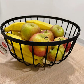 Fruteira de Mesa Rústica em Ferro e Bambu – Multiuso Elegante