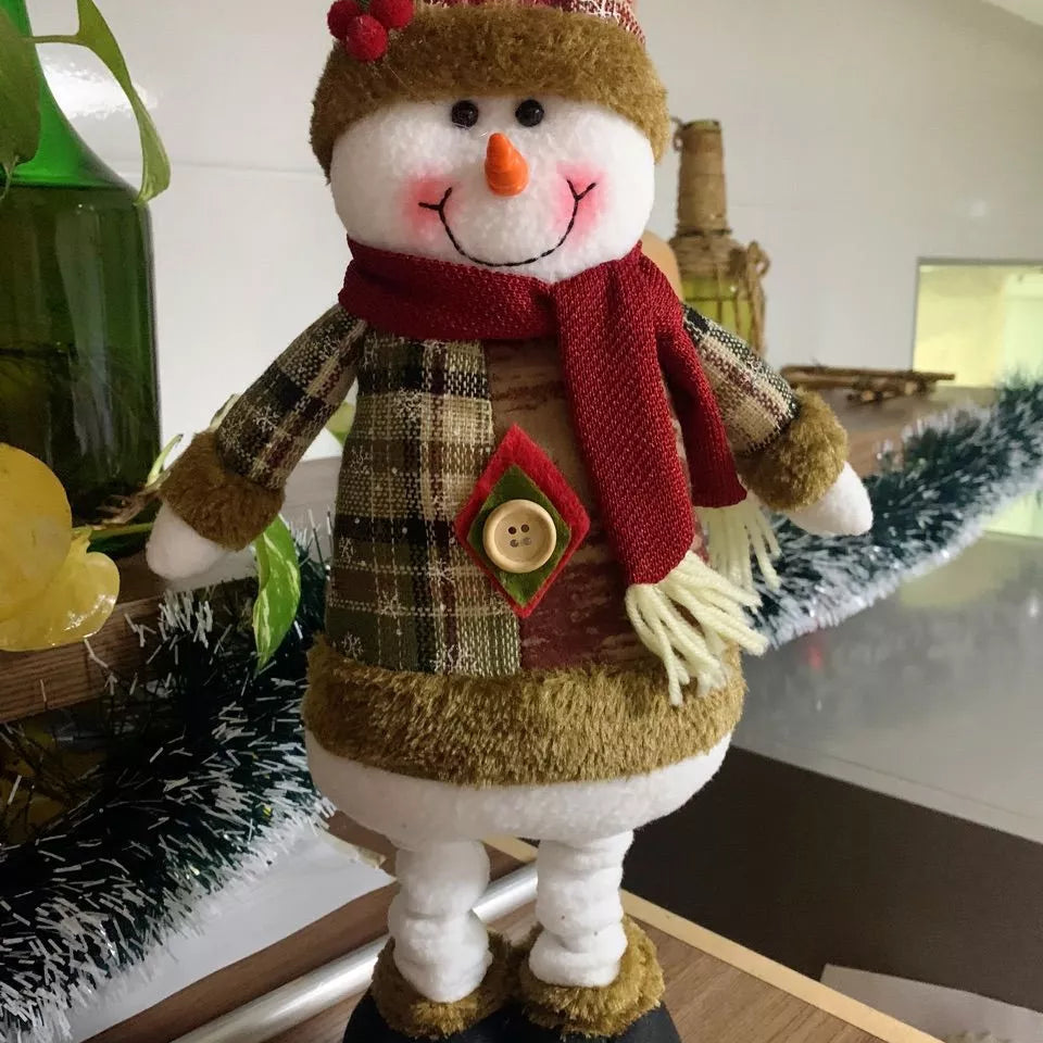 Trio Encantado de Natal – Papai Noel, Boneco de Neve e Alce Decorativos