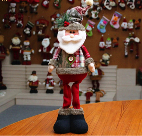Trio Encantado de Natal – Papai Noel, Boneco de Neve e Alce Decorativos