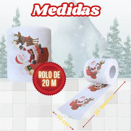 Kit Natalino Divertido – Papel Higiênico Decorado (2 Rolos)