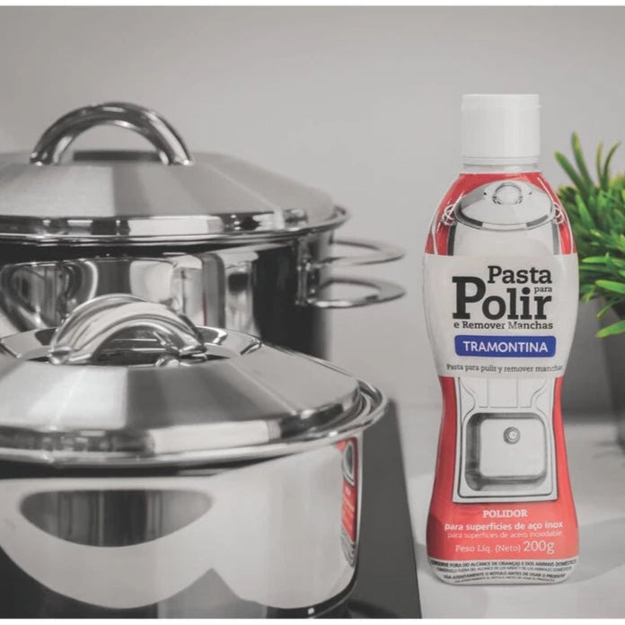 Pasta para Polir e Remover Manchas em Inox 200g Tramontina