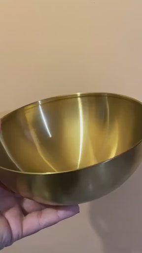 Bowl Dourado de Aço Inox 20cm – Tigela Multiuso com Design Elegante para Mesa Posta e Cozinha Moderna