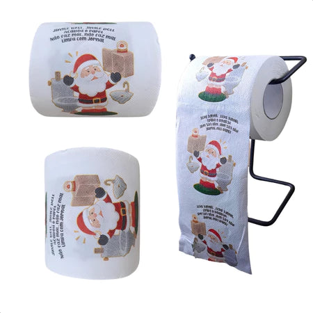 Kit Natalino Divertido – Papel Higiênico Decorado (2 Rolos)