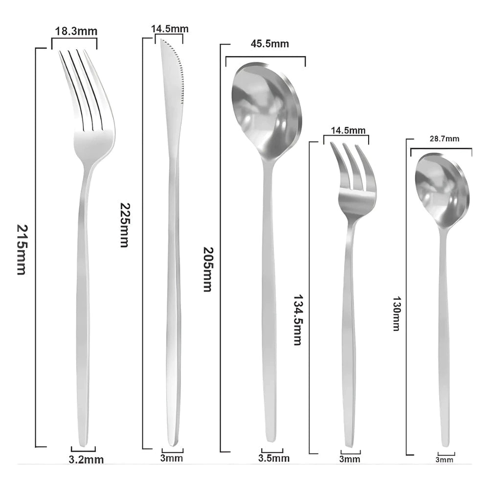Talheres Prata Inox Glamour – Elegância e Brilho para Sua Mesa Posta- COMPRE E  LEVA O DOBRO