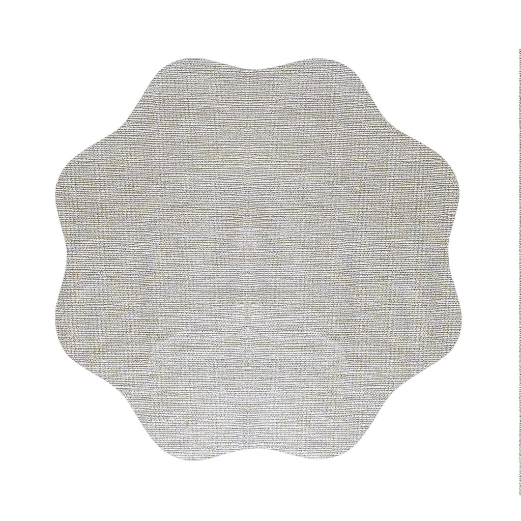 Kit 6 Jogo Americano Sousplat Ondulado Sisal Marfim + 6 Porta-Copos Impermeáveis – Lar Equipado